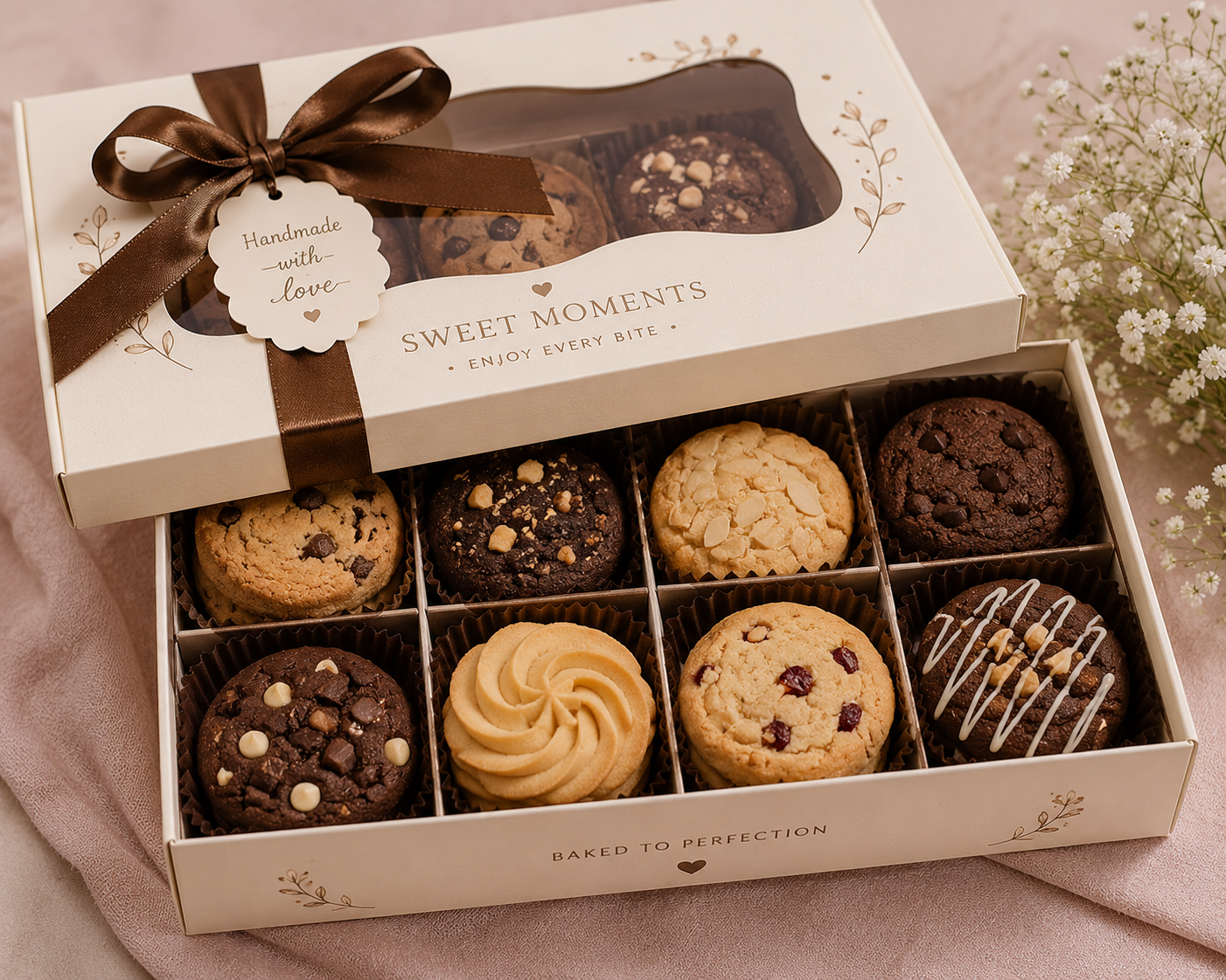 Assorted handmade decorated cookies
